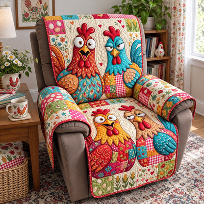 Funny Chicken Quilted Sofa Cover GFTONMU3994