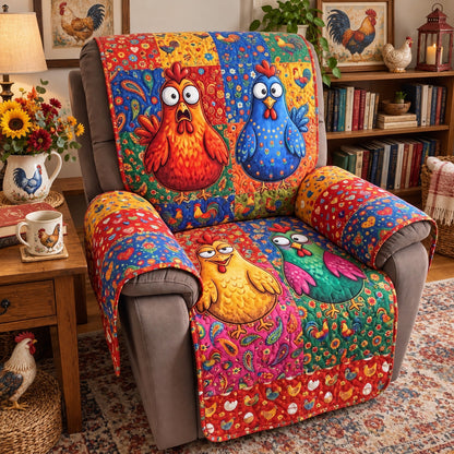 Funny Chicken Quilted Sofa Cover GFTONMU3996