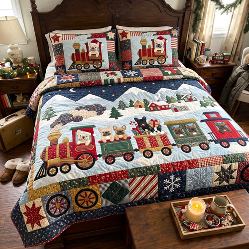 French Bulldog 3-Piece Quilted Bedding Set GFTONMU4016
