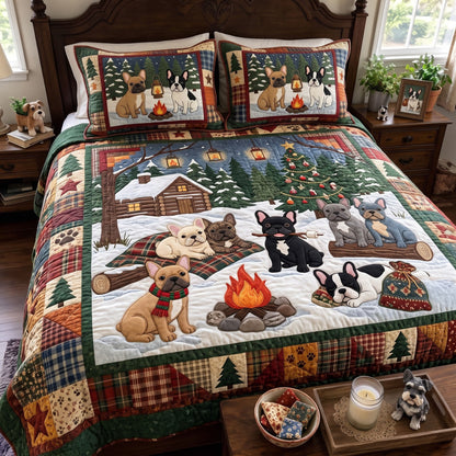 French Bulldog 3-Piece Quilted Bedding Set GFTONMU4024