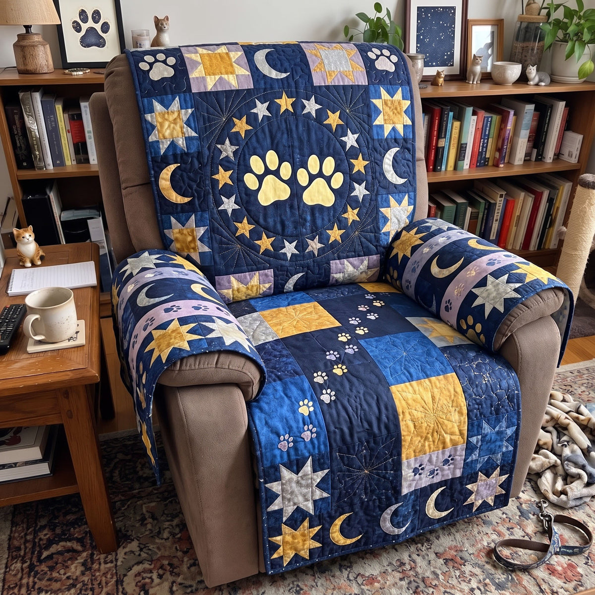 Paw Print Quilted Sofa Cover GFTONMU4036