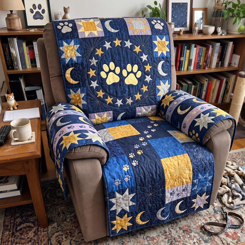Paw Print Quilted Sofa Cover GFTONMU4036
