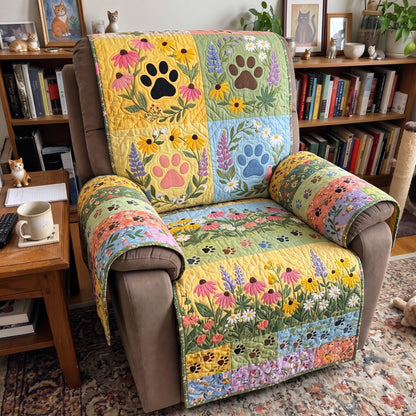 Paw Print Quilted Sofa Cover GFTONMU4037