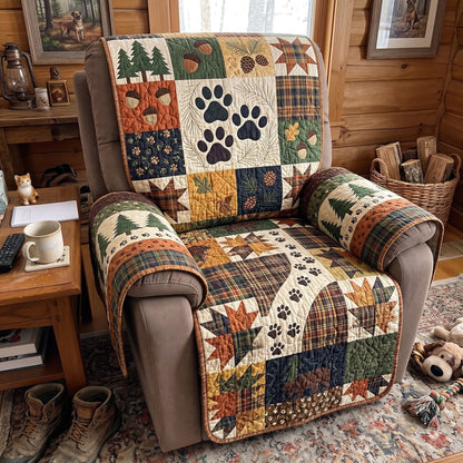 Paw Print Quilted Sofa Cover GFTONMU4038