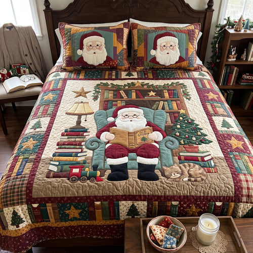 Santa Claus 3-Piece Quilted Bedding Set GFTONMU4058