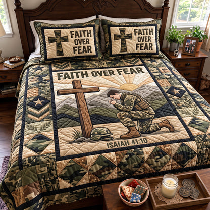 Christian Veteran 3-Piece Quilted Bedding Set GFTONMU4095
