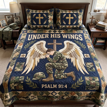 Christian Veteran 3-Piece Quilted Bedding Set GFTONMU4101