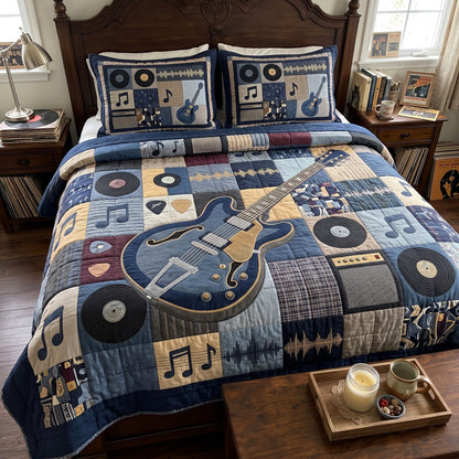 Guitar Lover 3-Piece Quilted Bedding Set GFTONMU4123