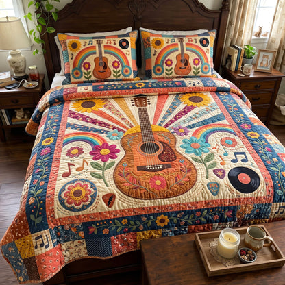 Guitar Lover 3-Piece Quilted Bedding Set GFTONMU4125