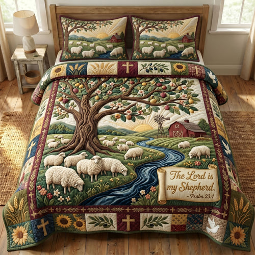 Christian Faith 3-Quilted Bedding Set GFTONMU435