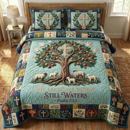 Christian Faith 3-Quilted Bedding Set GFTONMU439