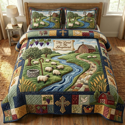 Christian Faith 3-Quilted Bedding Set GFTONMU440