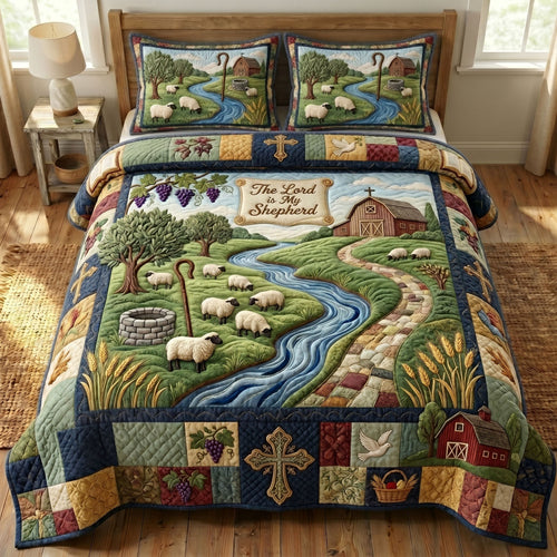 Christian Faith 3-Quilted Bedding Set GFTONMU440