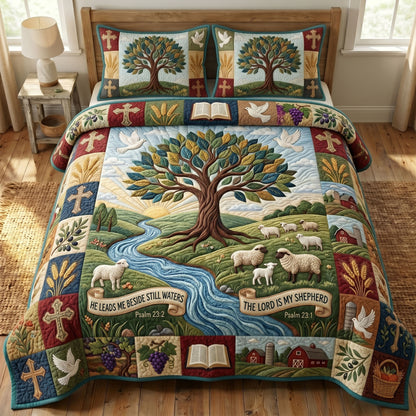 Christian Faith 3-Quilted Bedding Set GFTONMU441