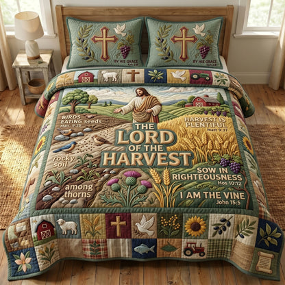 Christian Faith 3-Quilted Bedding Set GFTONMU444
