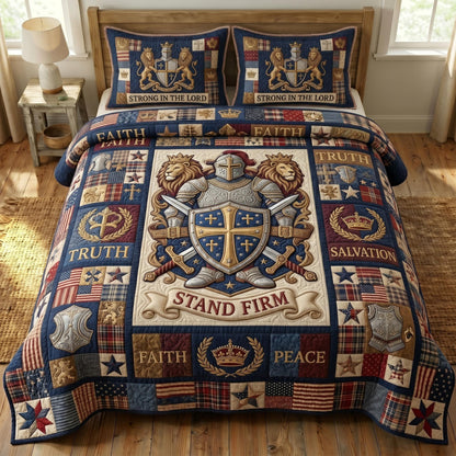 Armor Of God 3-Quilted Bedding Set GFTONMU558