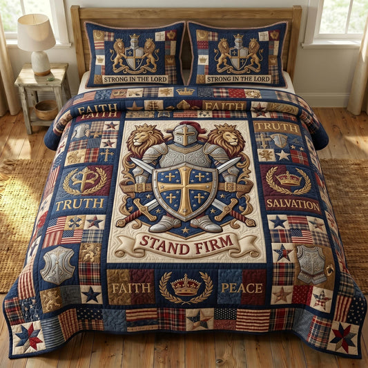 Armor Of God 3-Quilted Bedding Set GFTONMU558