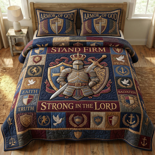 Armor Of God 3-Quilted Bedding Set GFTONMU563