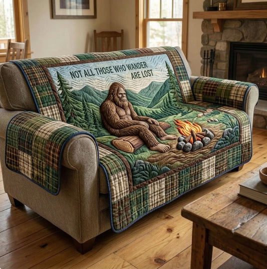Camping Life Quilted Sofa Cover GFTONMU61
