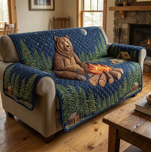 Camping Life Quilted Sofa Cover GFTONMU62