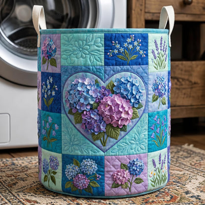 Flower Patchwork Quilted Laundry Basket GFTONMU701
