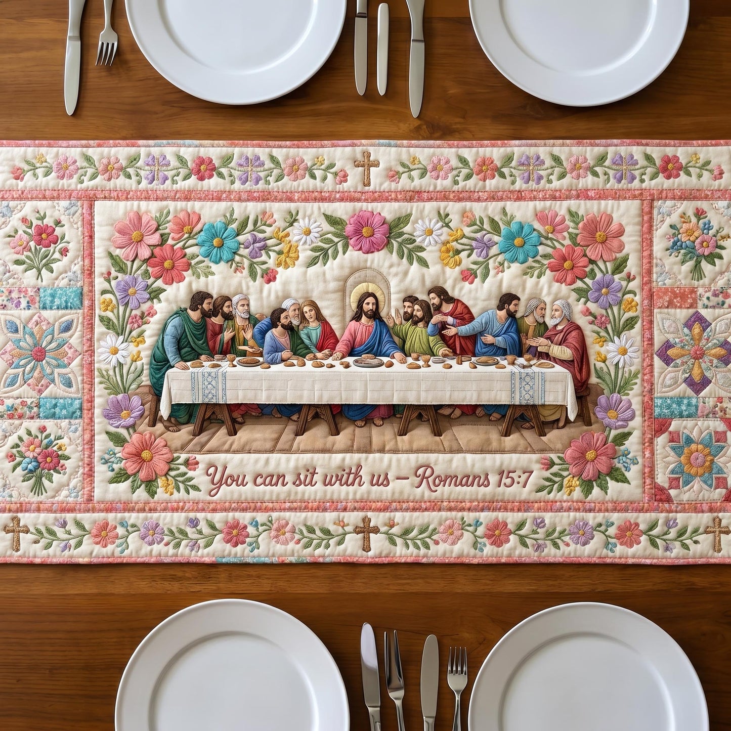 The Last Supper Quilted Table Runner GFTONMU743