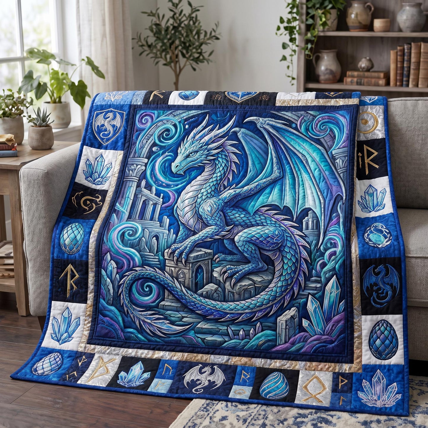 Mystic Dragon Quilted Blanket GFTONMU781