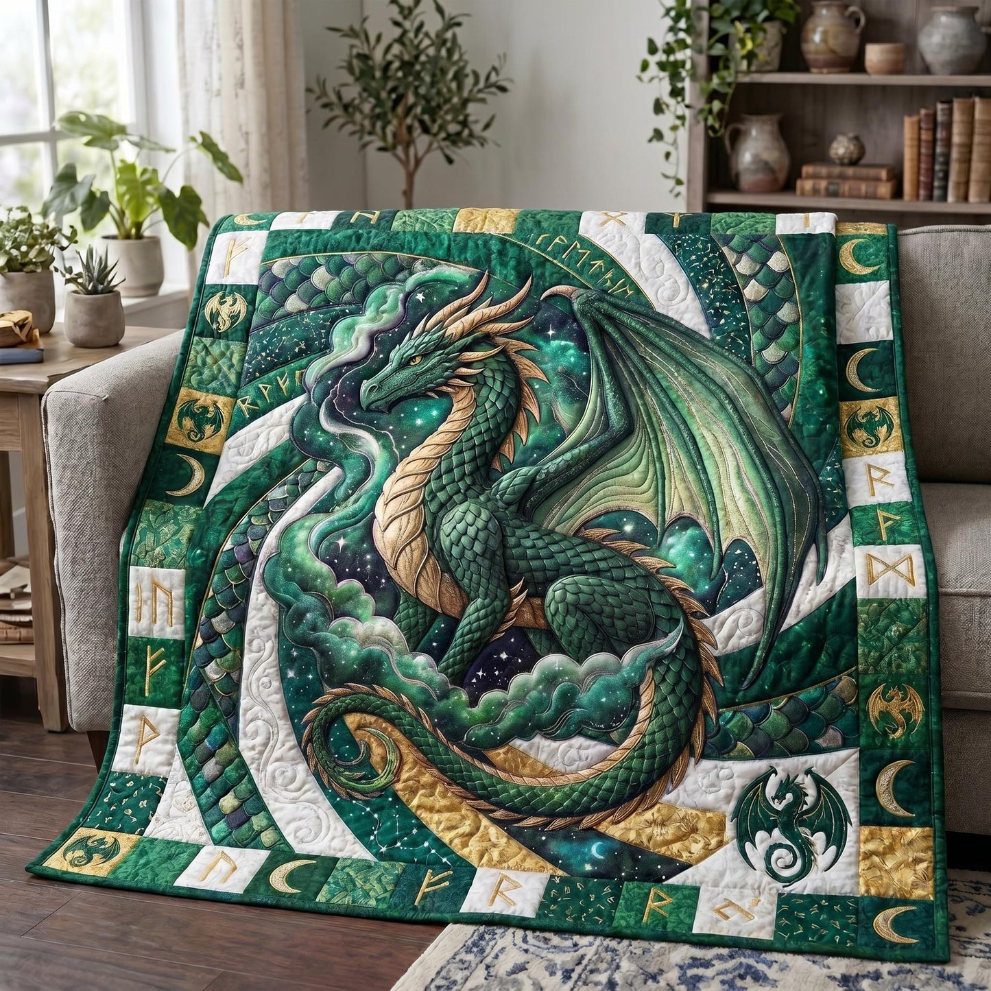 Mystic Dragon Quilted Blanket GFTONMU784