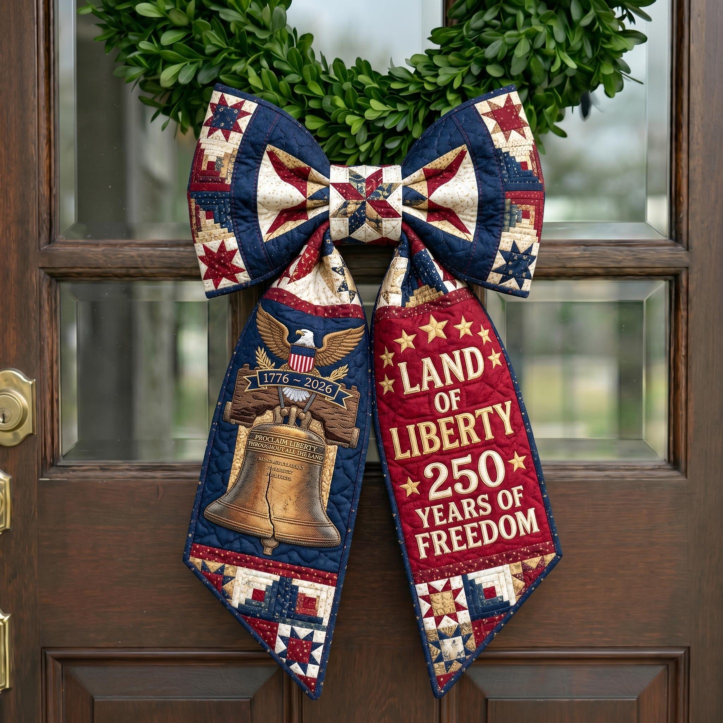 Heritage Patch Quilted Wreath Sash GFTONMU786