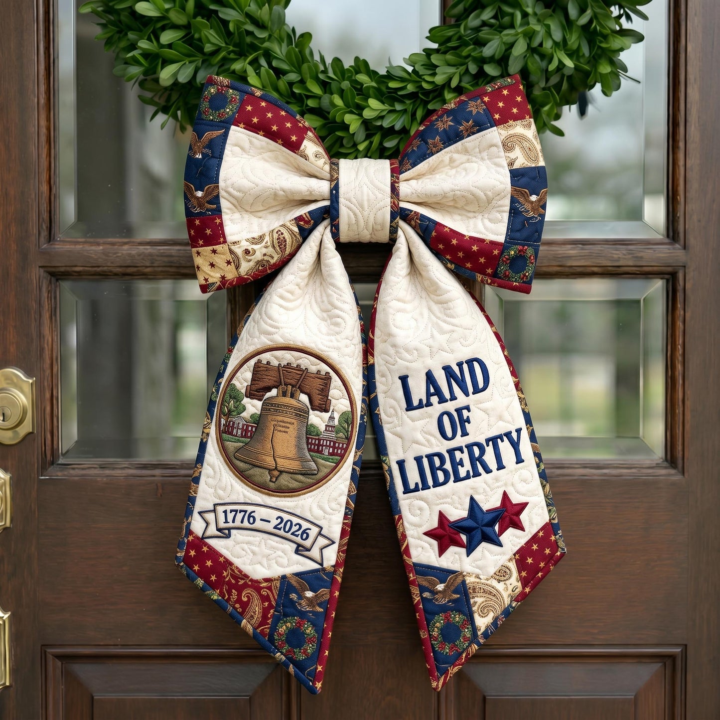 Heritage Patch Quilted Wreath Sash GFTONMU794