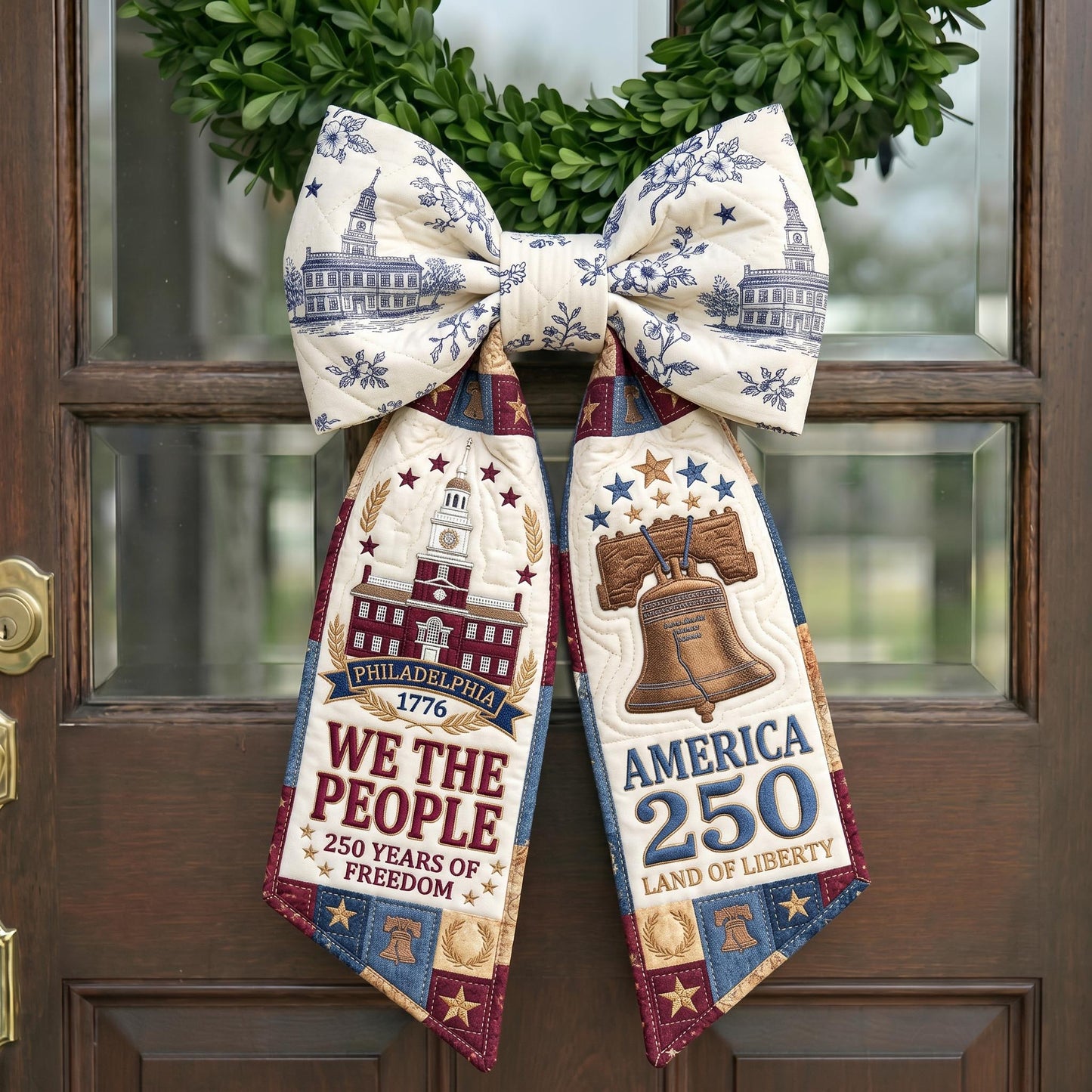 Heritage Patch Quilted Wreath Sash GFTONMU795