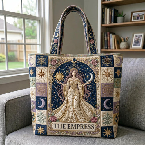 Celestial Sun Moon Quilted Tote Bag GFTONMU840
