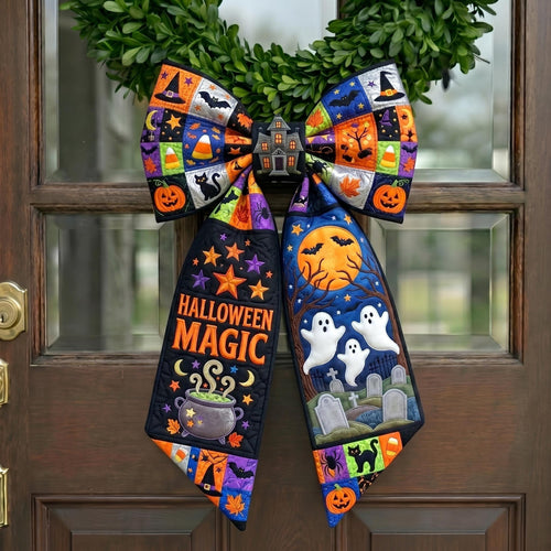Haunted Halloween Quilted Wreath Sash GFTONMU914
