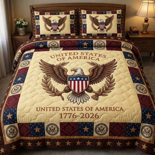 Liberty Legacy 3-Piece Quilted Bedding Set GFTONMU97