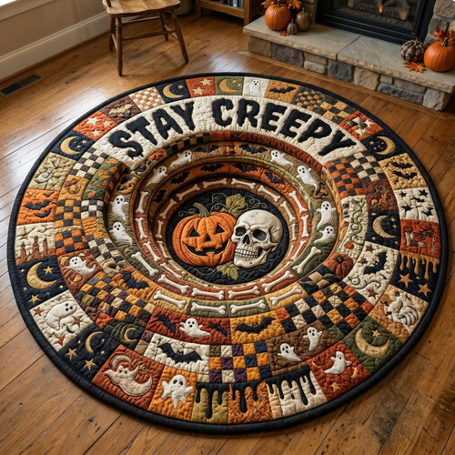 Stay Creepy Quilted Round Mat GFTONMU981