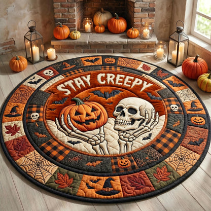 Stay Creepy Quilted Round Mat GFTONMU985