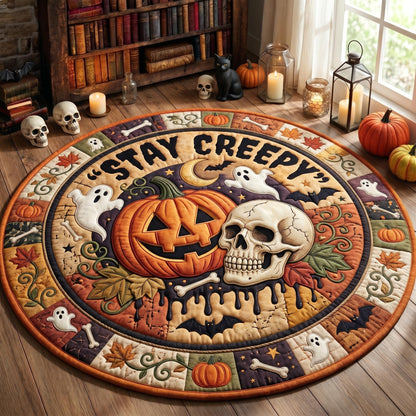 Stay Creepy Quilted Round Mat GFTONMU987