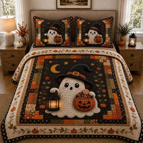 Witchy Ghost 3-Piece Quilted Bedding Set GFTONPT001