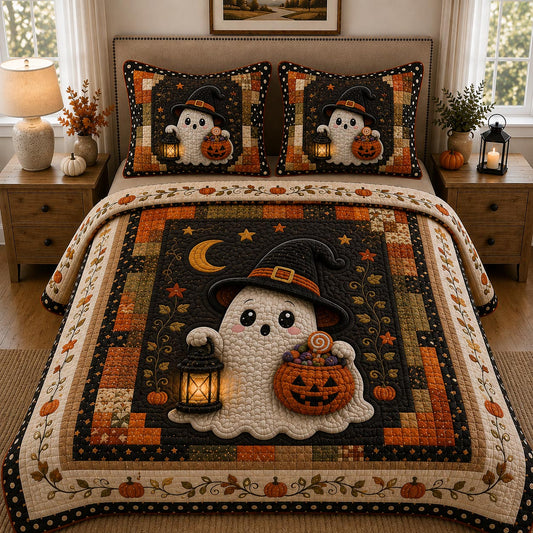 Witchy Ghost 3-Piece Quilted Bedding Set GFTONPT001