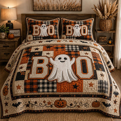 Spooky Patchwork 3-Piece Quilted Bedding Set GFTONPT002