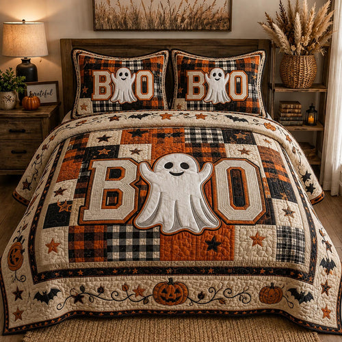 Spooky Patchwork 3-Piece Quilted Bedding Set GFTONPT002