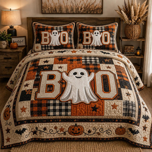 Spooky Patchwork 3-Piece Quilted Bedding Set GFTONPT002