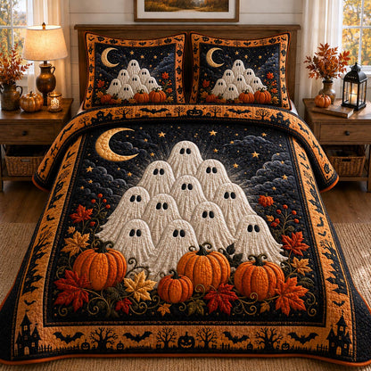 Ghost Gathering 3-Piece Quilted Bedding Set GFTONPT003