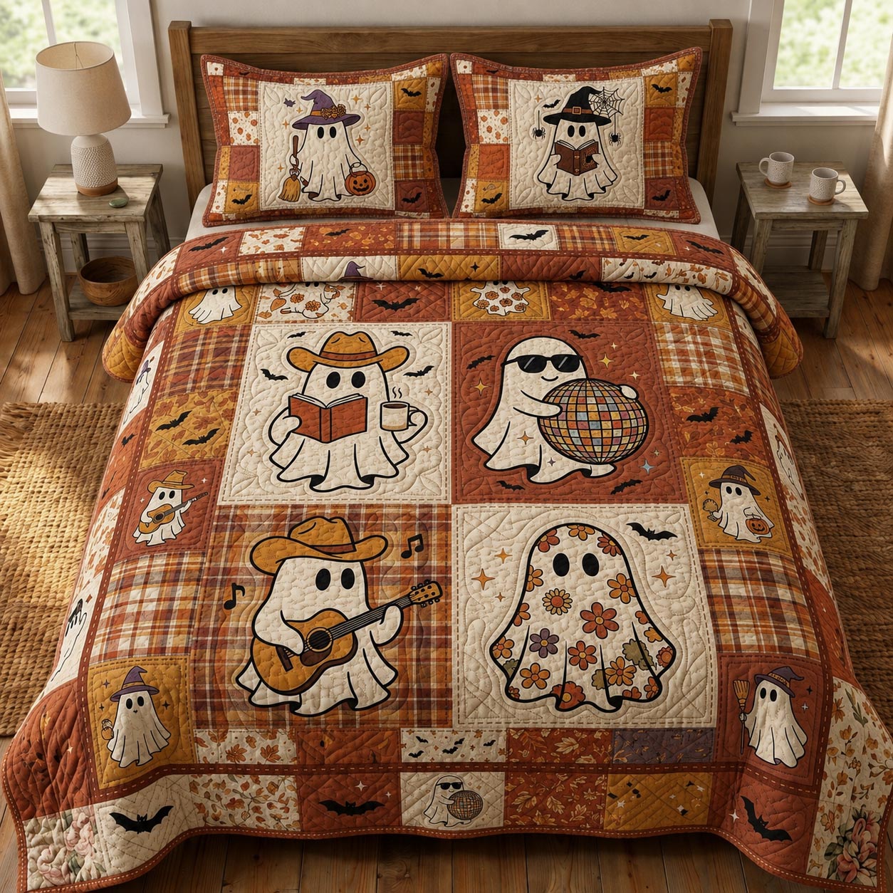 Haunted Harvest 3-Piece Quilted Bedding Set GFTONPT005