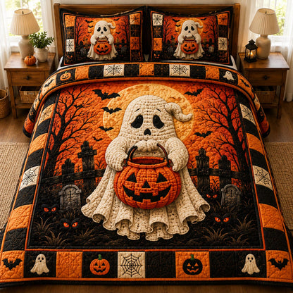 Cozy Haunting 3-Piece Quilted Bedding Set GFTONPT006