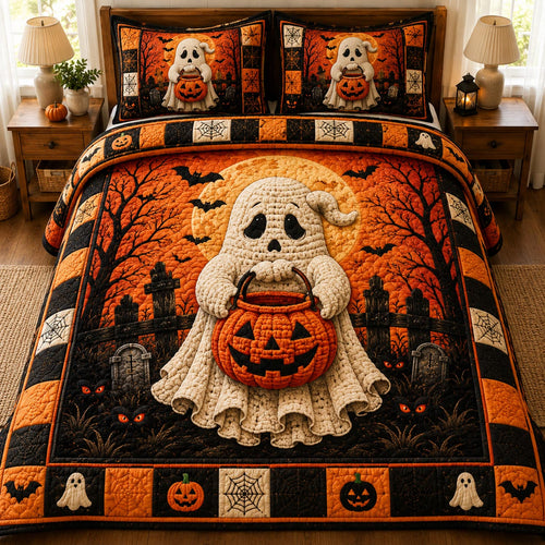 Cozy Haunting 3-Piece Quilted Bedding Set GFTONPT006