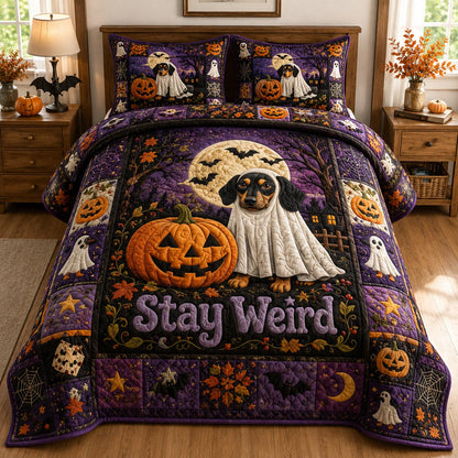 Haunted Pup 3-Piece Quilted Bedding Set GFTONPT010