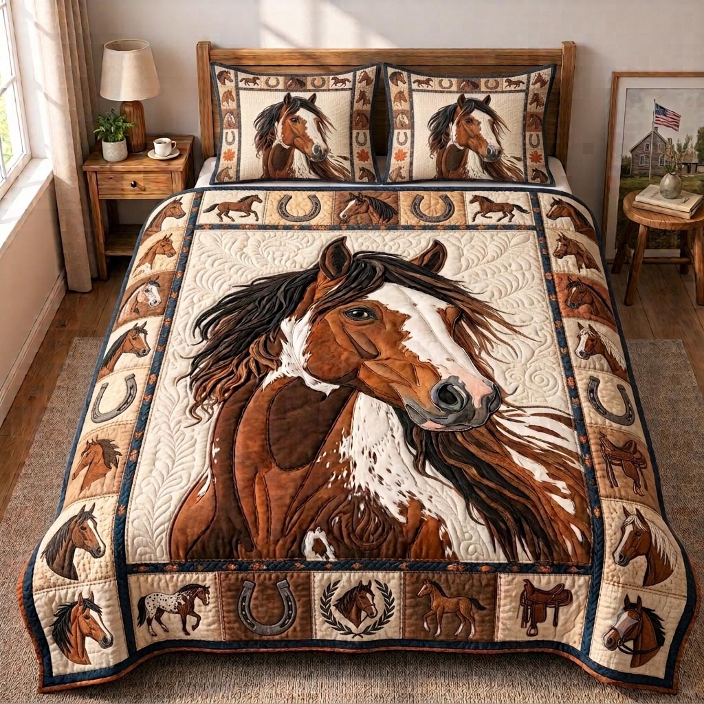 Western Spirit 3-Piece Quilted Bedding Set GFTONPT013