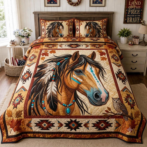 Tribal Spirit 3-Piece Quilted Bedding Set GFTONPT017