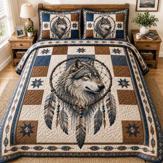 Dreamcatcher Guardian 3-Piece Quilted Bedding Set GFTONPT021
